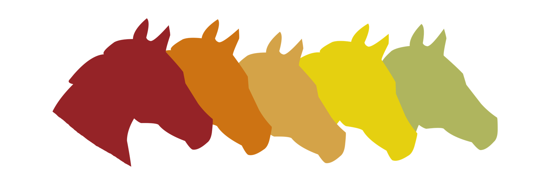 Five overlapping horse heads representing CEPEF5